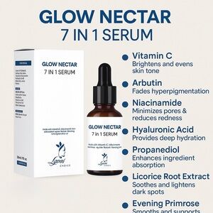Glow Nectar 7 in 1 Serum by [Brand] - White and Brown
